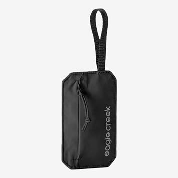 Eagle Creek Undercover RFID Hidden Pocket Travel Security Pouch with RFID Blocking Lightweight, Wear Under Clothing Zippered Passport & Card Holder Adjustable Strap Black