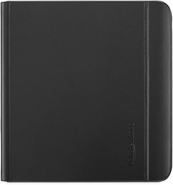 Kobo Libra Colour SleepCover Case | Black Notebook | Sleep/Wake Technology | Built-in 2-Way Stand | Vegan Leather | Compatible with 7 Kobo Libra Colour eReader | Sleep/Wake Technology, Built-in 2-Way Stand, Vegan Leather, With Stylus Holder