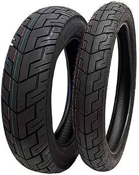 MMG TIRE SET COMBO Front Tire 90/90-18 and Rear Tire 130/90-15 for Motorcycles Cruiser Chopper Street Tread - Model P47