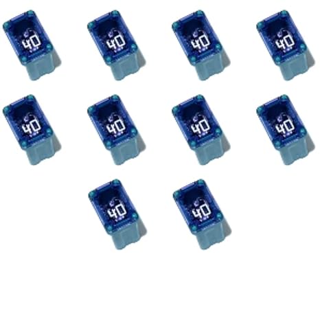 EDS 928-8040 9288040 40 Amp Micro Cartridge FMM Fuses MCASE Type Compatible Replacement for Ford DG9Z14526EA Subaru 82211AL04A Hyundai Kia 18790-04934 & Mazda BDGG-67-S99 (40 Amp - 10 Each)