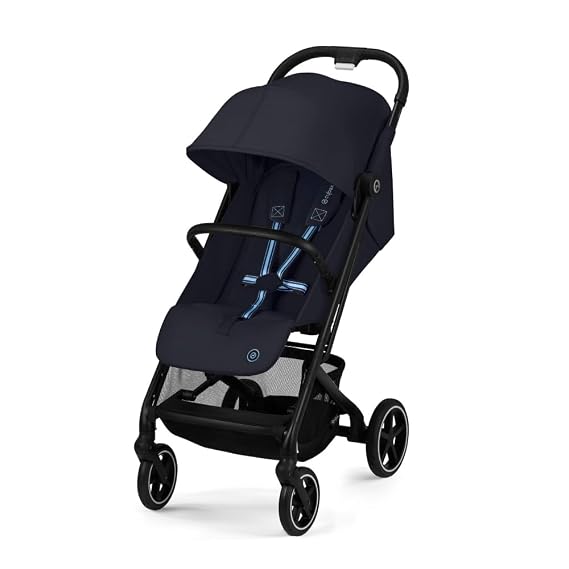 CYBEX Beezy 2 Compact and Lightweight Travel Stroller - Compatible with CYBEX Car Seats, Dark Blue