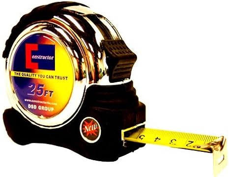 "CONSTRUCTOR" Brand Heavy Duty Measuring Tape 25 ft C6X Professional Grade