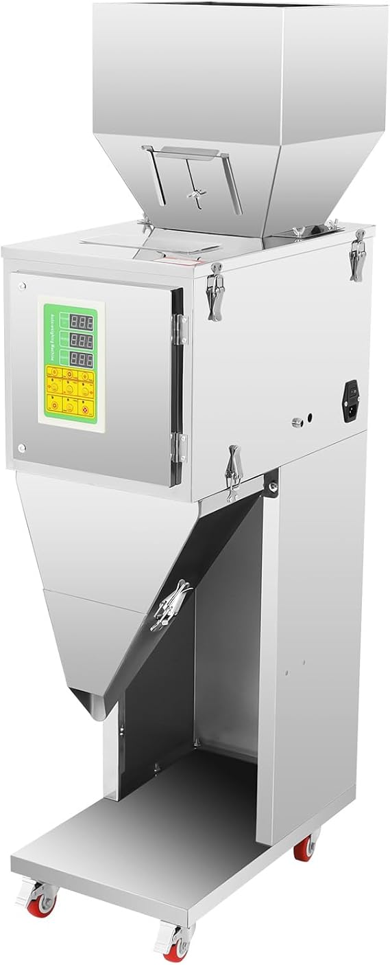 Powder Filling Machine,Dual Vibration Design Multifunction Automatic Filling,Smart Control Packing Machine,0.022-2.2 Lbs, Particle Subpackage Machine For Beans Seeds Grains Tea Candy Granular Packing