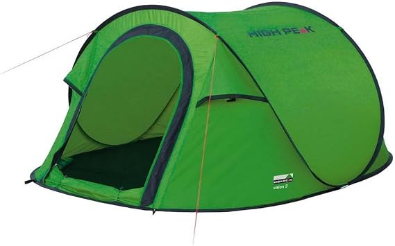 High Peak Vision 3 Person Camping Tent, Green/Phantom