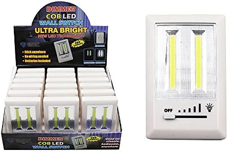 Diamond Visions 08-1822 COB LED White Case Dimmable Portable Light Switch 1 Dimmable Light Switch