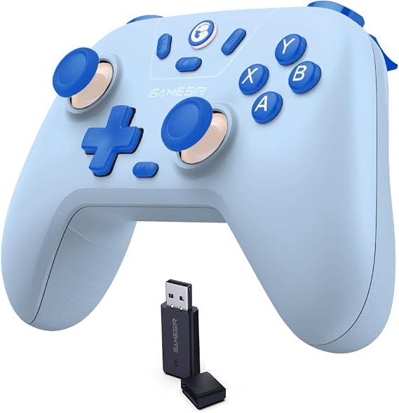 GameSir Nova Lite Wireless Controller – 2.4G & Bluetooth Gamepad for Windows PC, iPhone, Android, Switch & Steam Deck – Hall Effect Triggers, Turbo Function, Rumble Vibration (Blue)