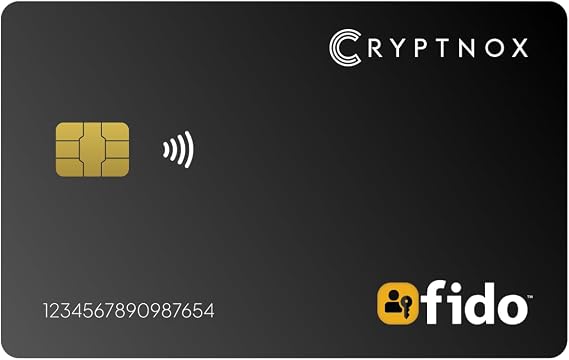 FIDO2 Security Key, Two Factor Authentication (2FA) NFC Security Key, Connect via NFC for Microsoft, Apple, Google, Facebook, Dropbox, Mifare DESFire, Convenient Card Format, FIDO Certified