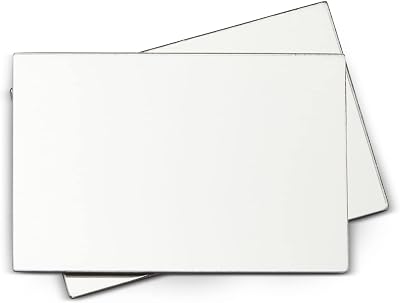 Juvale Locker Mirror Magnetic - 4 x 6 in, Silver Acrylic, Rectangular, Set of 2 - Magnetic Mirror for Locker Accessories & Office Use - Shatterproof & Rounded Corners for School & Office