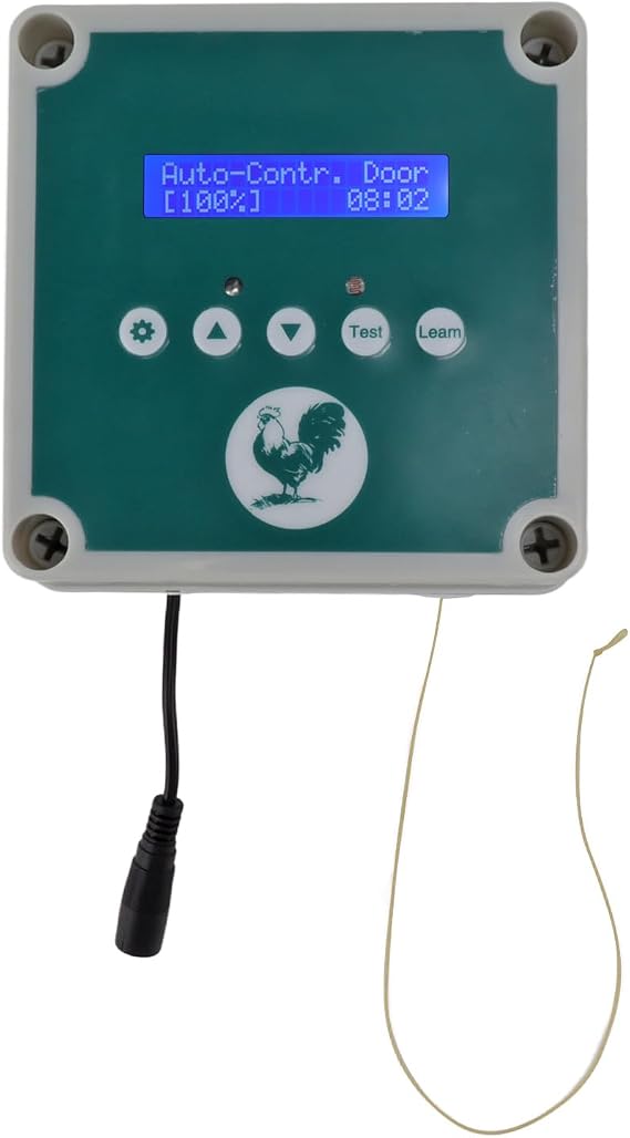 Automatic Chicken Coop Door, Chicken Cage Opener, Light Sensing Controller for Farm