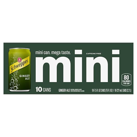 Schweppes, Mini Ginger Ale 12 Pack, 75 Fl Oz