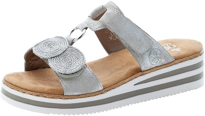 Rieker Silver Mules