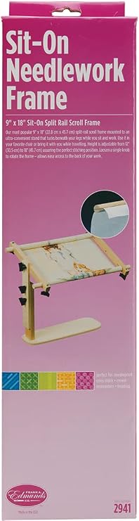 Frank A. Edmunds Sit-On Needlework Frame, 9" x 18", 2941,Light brown