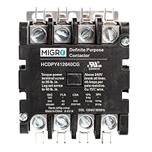Electrodepot 4 Pole, 40 Amps, 24VAC Coil, Definite Purpose Contactor, HVAC, Lighting, Refrigeration, Motor Control, 40A, 50A