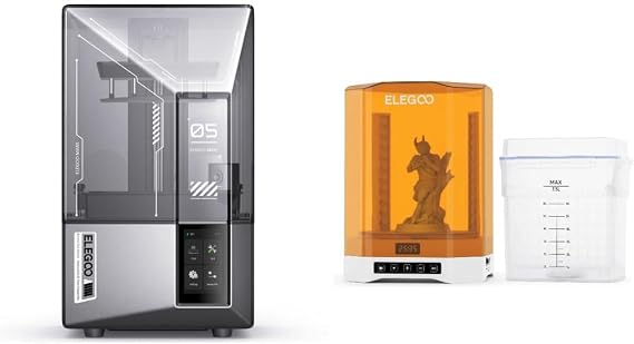 ELEGOO Mars 5 Ultra 3D Printer MSLA and ELEGOO Mercury Plus 3.0 Wash and Cure Station