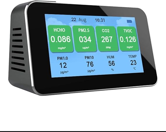 Air Quality Monitor, 12 in 1 Independent Sensor, Real-Time Record, Air Pollution Detection