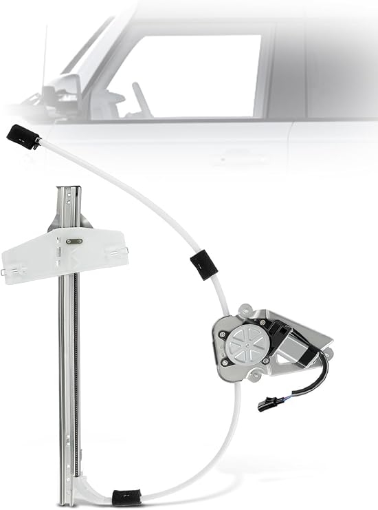 YHTAUTO Front Driver Side Power Window Regulator with 2-Pin Motor Assembly Compatible with Jeep Liberty 2002-2006, Sport Utility, Ball Stud Style