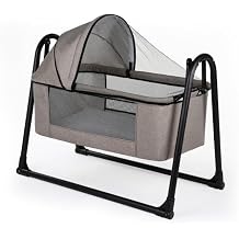 TommyBaby Sedef Sepet Beşik Portatif Bebek Beşiği Sallanır Beşik Kahve
