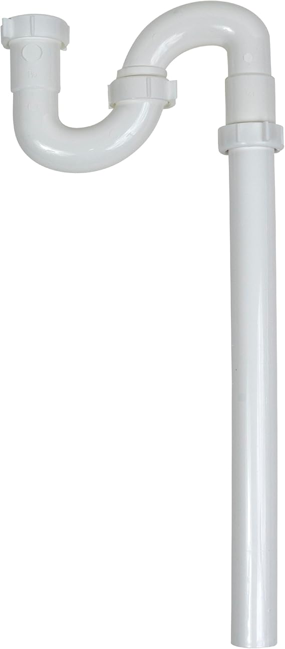 Keeney 700WK 1.25-in. or 1.5-in. x 20.5-in. S-Trap, White