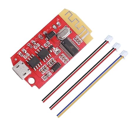 Audio Amplifier Board, Icstation Blue-tooth-Compatible Stereo Audio Amplifier Module 2x5W BT 5.0 Mini Amplifier Board 3.7V 5V for DIY Speakers