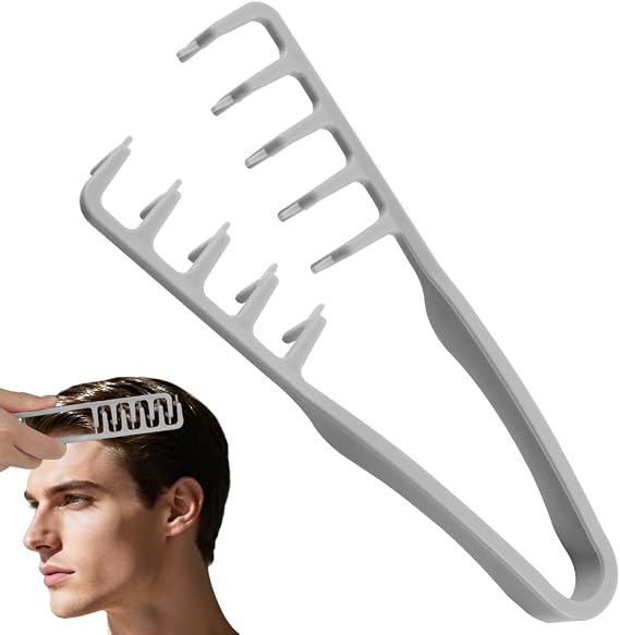 Texture Comb, Wide Tooth Styling Comb, Gray