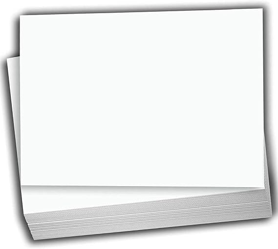 Hamilco White Cardstock - Flat 4 X 6" Heavy Weight 100 lb Card Stock for Printer - 100 Pack