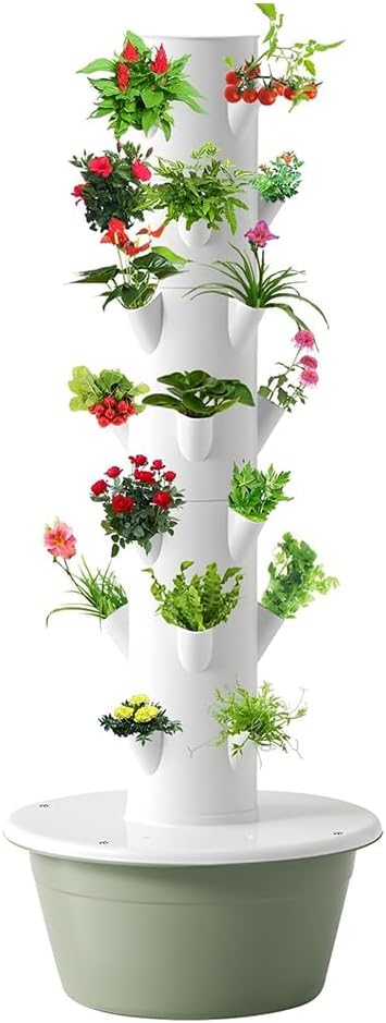 20/28/36 Pots Hydroponic Tower, Aeroponic Tower Garden System with Tank, Hydroponics Growing System Kit for Home Indoor Gardening System,5 Layers