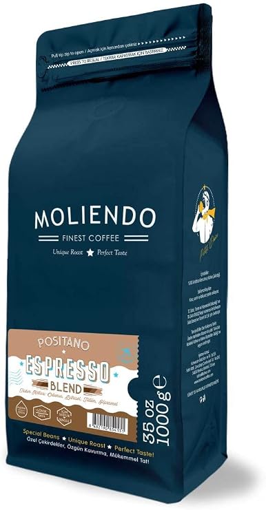Moliendo Finest Coffee Positano Espresso Blend Coffee (Core) 1000 g