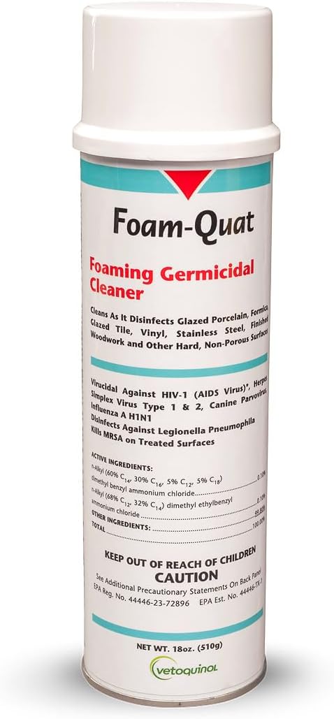 Vetoquinol Foam Quat Foaming Cleaner Spray, 18oz