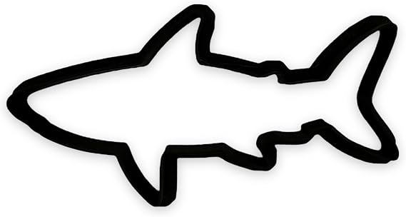 Great White Shark Cookie Cutter with Easy Push Design