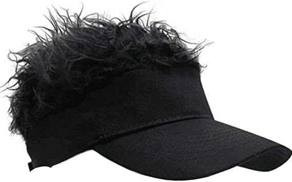 YEKEYI Novelty Team Wear Riding Hats Unisex Cycling Bike Bicycle Cap Fake Hair Wig Visor