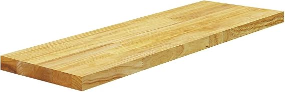 BenchPro Floating Shelf Wall Mounted Solid Butcherblock Shelf 8" Depth x 36" Length x 1" Thick Highest Grade Lumber - No Knots or Back Areas