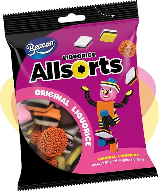 Beacon Mini Liquorice Allsorts 75g * 4 pack