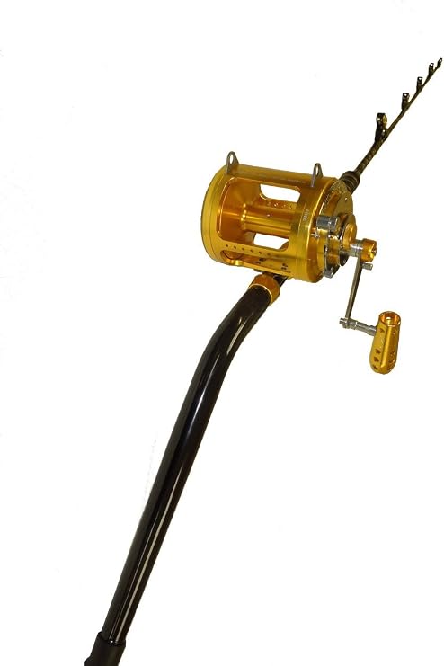 EAT MY TACKLE 140-160 lb. Bent Butt Fishing Rod and 80 Wide 2-Speed Reel