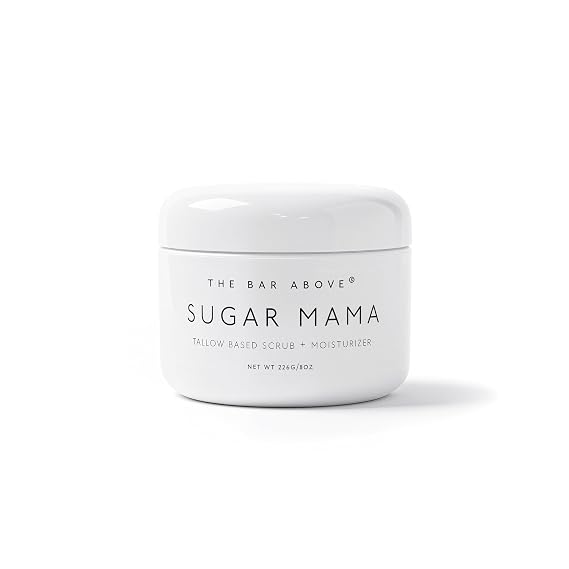THE BAR ABOVE Sugar Mama, Tallow-Based Exfoliant and Moisturizer for Body, 8 oz