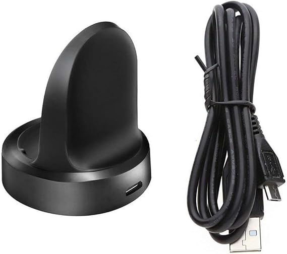 Emilydeals for Gear S3 Charger, Replacement Charging Cradle Dock for Samsung Gear S3 Classic/Frontier Smart Watch (Black)