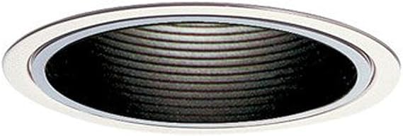 Lightolier Lytecaster Basic Baffle Reflector Trim, Black, Aluminum, Phenolic, Round, 0.04 Inches, Commercial
