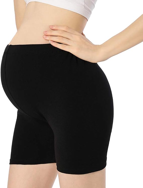 Pregnancy Short Leggings For Women Cotton Maternity Yoga Shorts Over Belly