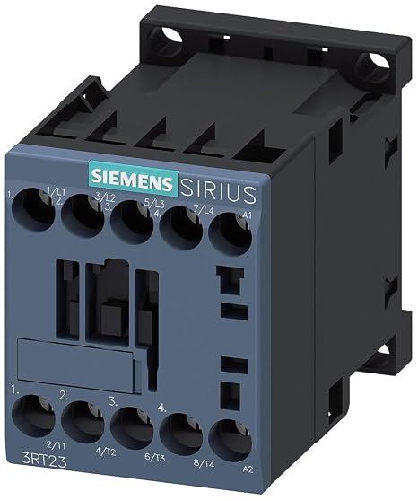 Siemens Sirius 3RT23171AK60 IEC Magnetic Contactor, 110/120VAC, 4 Pole, Size S00, 95 Full Load Amps-Inductive, 1NO+1NC, Screw Terminal