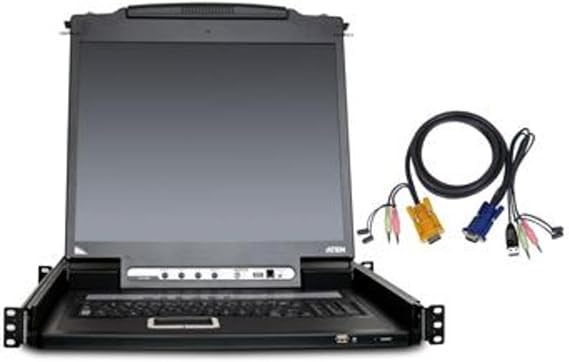 Aten CL5708MUKIT CL5708M - KVM console with KVM switch - 8 ports - 17 inch - rack-mountable - 1280 x 1024 - VGA - 1U