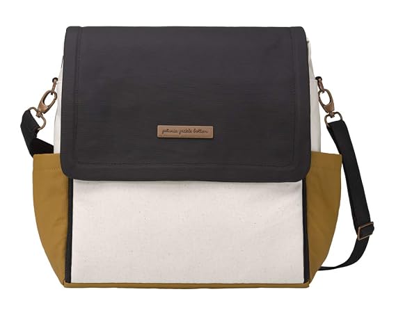Petunia Pickle Bottom Boxy Backpack | Diaper Bag | Diaper Bag Backpack for Parents | Top-Selling Stylish Baby Bag | Sophisticated and Spacious Backpack for On The Go Moms | Caramel/Black