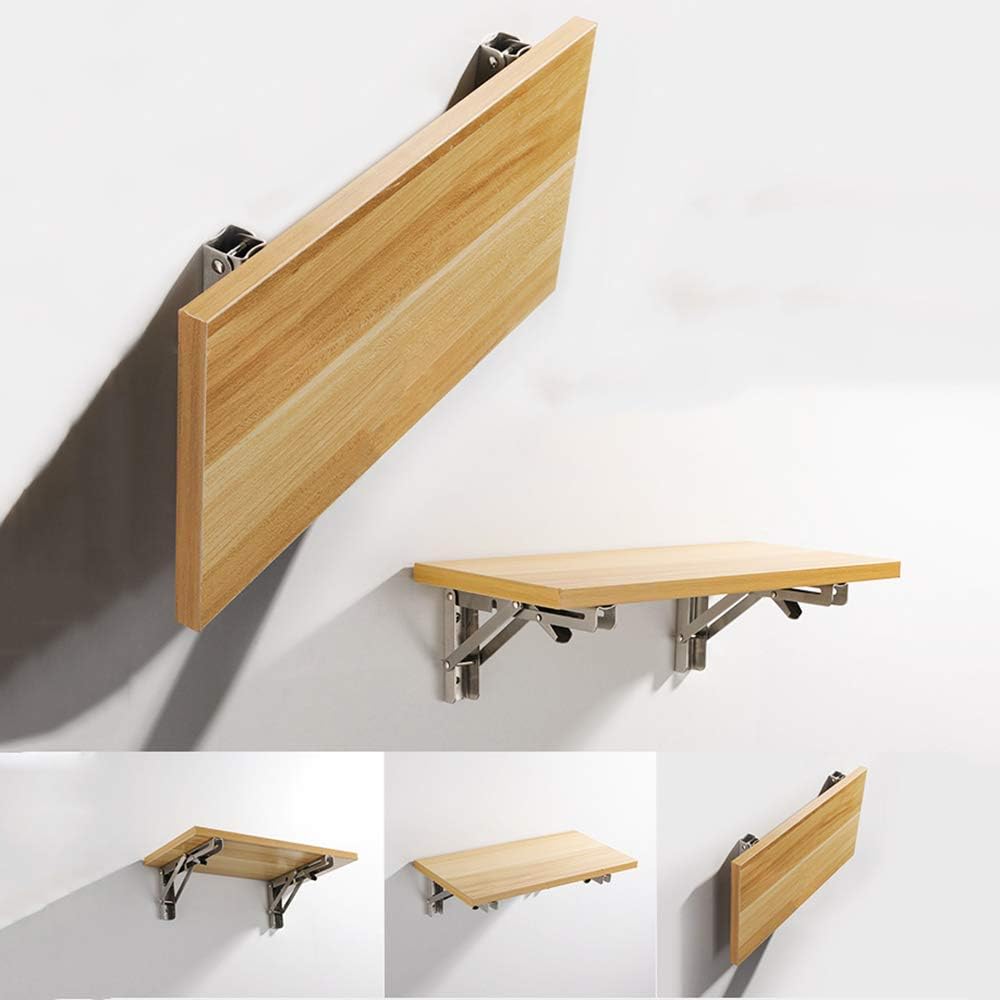 Wall Mounted Folding Table, Kitchen and Bathroom Wooden Dining Table, Workbench and Kids Table Balcony, 90 ° Folding Table