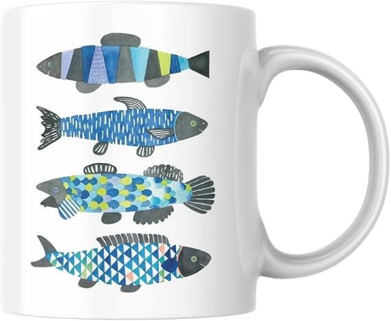 Fish Printed Mug Cup Gift Stylish Tea Coffee Cup Coffee Mug