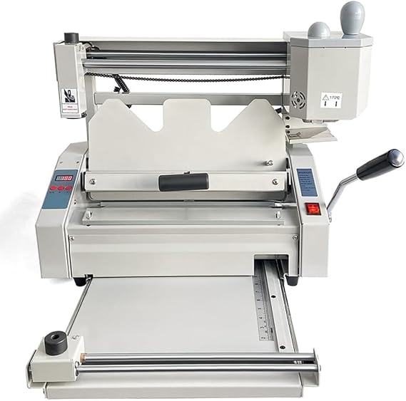 Binding Machine, Desktop Hot Melt Binding Machine, Binding Speed 180 Books/h, Indentation Width 310mm, Indentation Depth 0.8mm, for Office Book Paper Albums Notebook Presentations