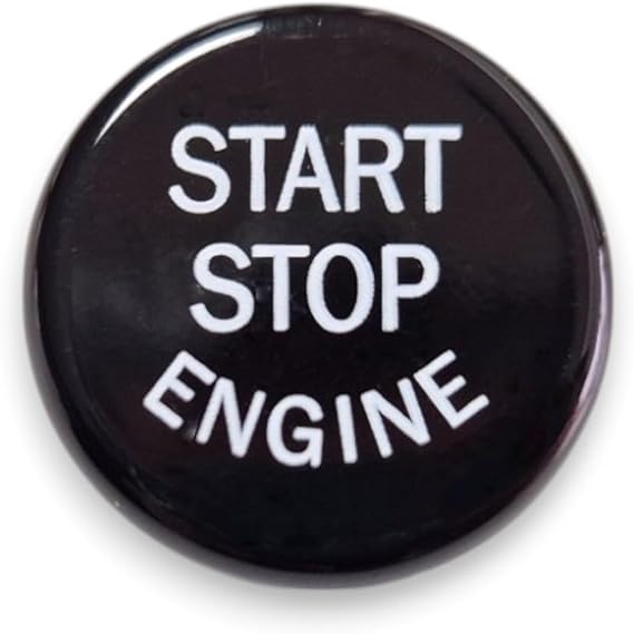 Start Stop Basma Düğme Kapağı Siyah BMW 7 Serisi F01 ile uyumlu 2009-2015