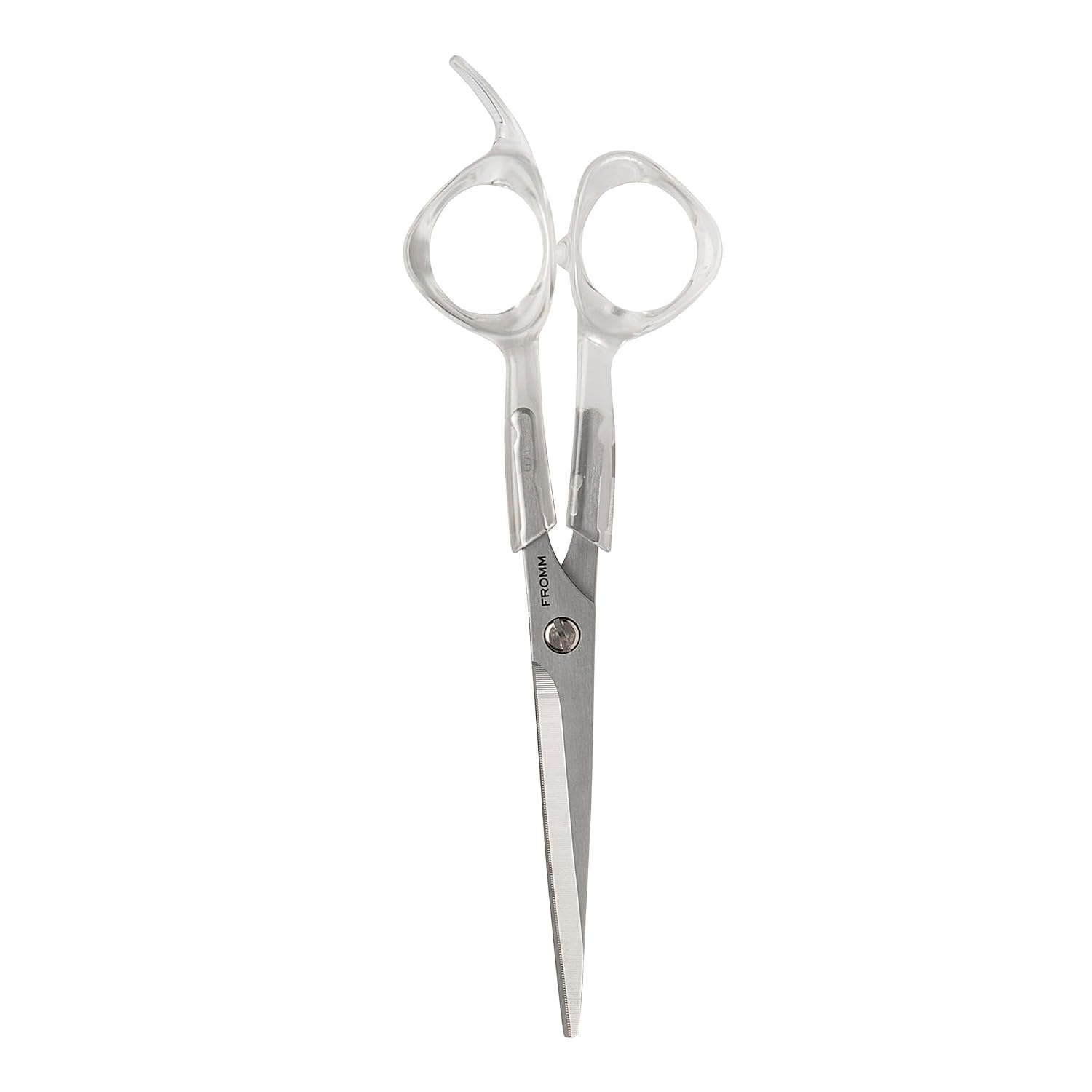 Fromm Professional Venture 5.75" 30-Tooth Easy Hair Thinning & Texturizing Shears in Clear & Matte Silver Japanese Steel Scissors with Beveled Blade for New Salon Stylist & DIY Home Use