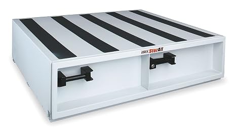 JOBOX 668980 StorAll Heavy-Duty Steel Drawer Storage 48"W x 13"H x 48"L, 9" Deep Drawer, White