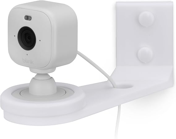 Screwless Corner Mount for Blink Mini 2K& Blink Mini 2 Camera, Better Viewing Angles & Reduce Blind Spots, Easy to Install Wall Holder, Adhesive & Screw in, By Brainwavz