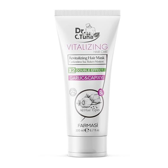 FARMASi Dr. C. Tuna Vitalizing Hair Conditioner, Garlic Capixyl, 6.7 fl oz | Deeply Moisturizing, Repair and Restore Hair, Garlic and Capixyl Double Effect, Soft Manageable Hair, Anti Frizz Care