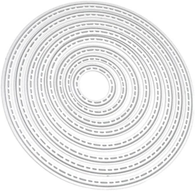 8 Pcs Silver Circle Cutting Dies for Card Making，Cutting Dies Cut Stencils for DIY Scrapbooking Photo Album Decorative Embossing Paper Dies for Card Making Templated