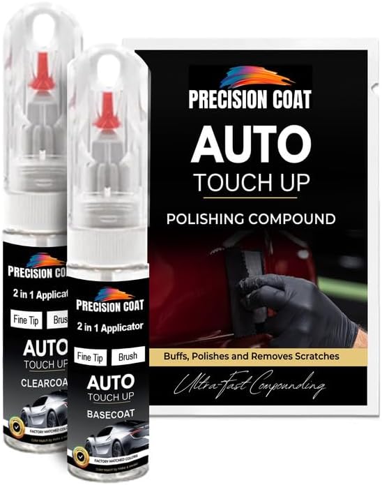Compatible With GMC Envoy Urbane Moss (92, GAV) Factory Matched High Gloss Basecoat Clearcoat Pen Brush - Touch Up Paint Kit Includes Polishing Compound